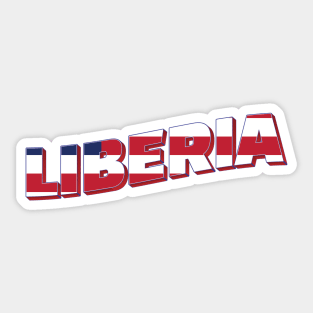 Liberia Vintage style retro souvenir Sticker